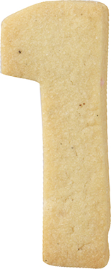 Zahl 1 Ausstecher 6 cm