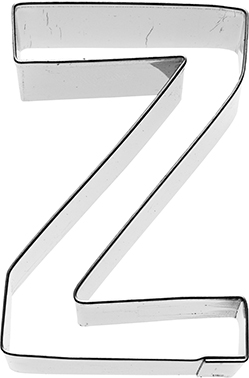 Buchstabe Z Ausstecher 6 cm, Edelstahl