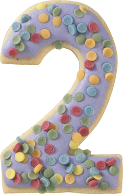 Zahl 2 Ausstecher 6 cm
