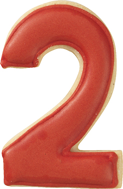 Zahl 2 Ausstecher 6 cm