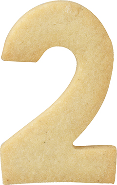 Zahl 2 Ausstecher 6 cm