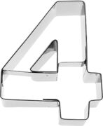 Zahl 4 Ausstecher 6 cm