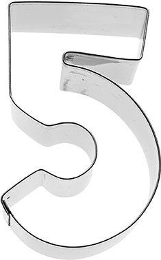 Zahl 5 Ausstecher 6 cm