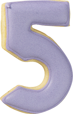 Zahl 5 Ausstecher 6 cm