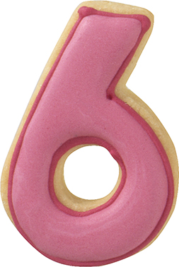 Zahl 6 Ausstecher 6 cm