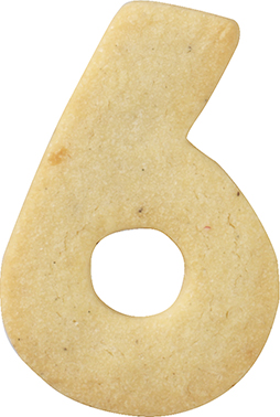 Zahl 6 Ausstecher 6 cm