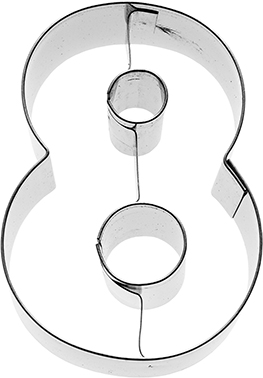 Zahl 8 Ausstecher 6 cm