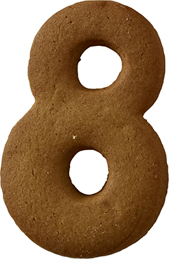 Zahl 8 Ausstecher 6 cm