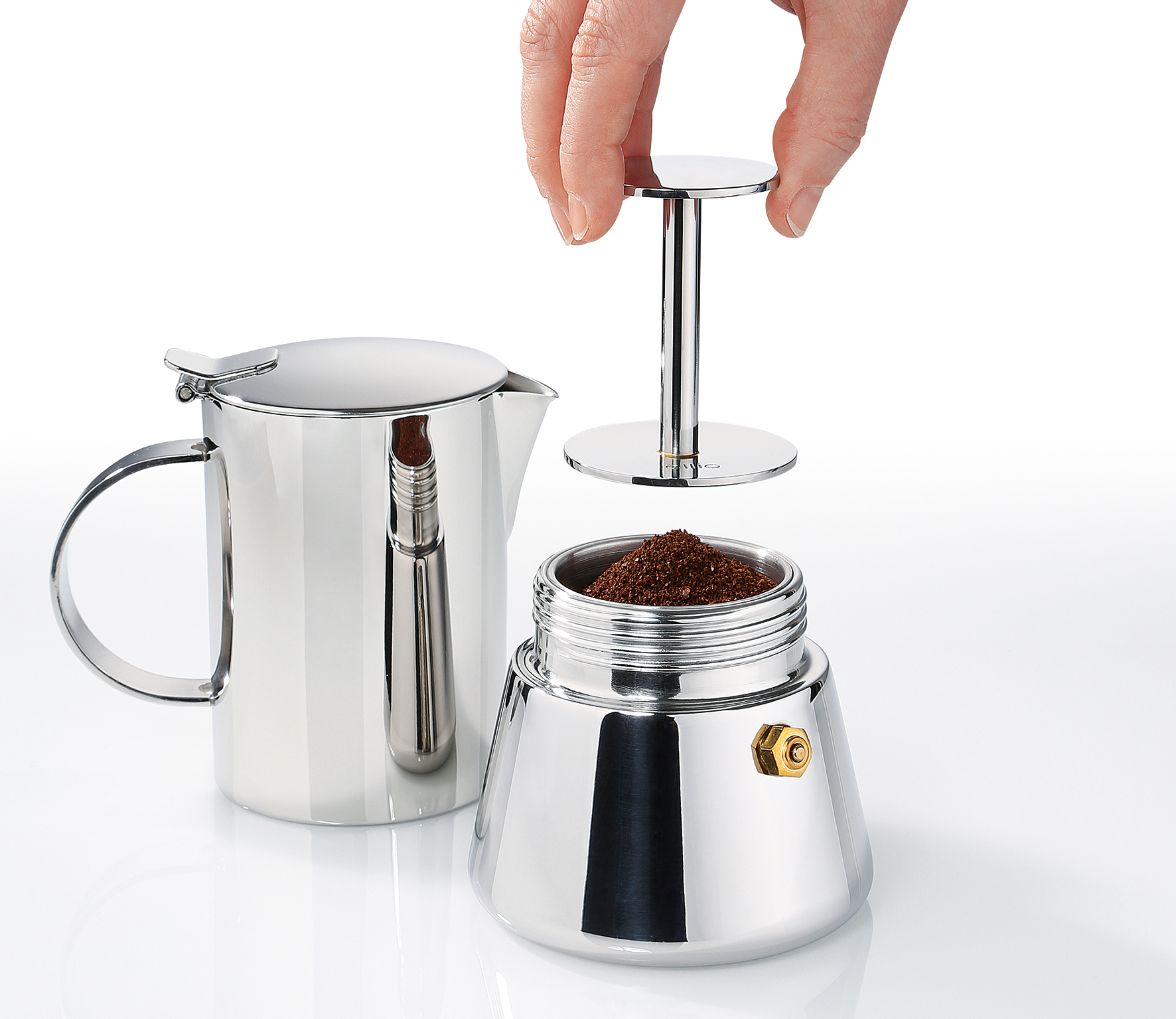 Espressodr&uuml;cker mit 2 Stempeln