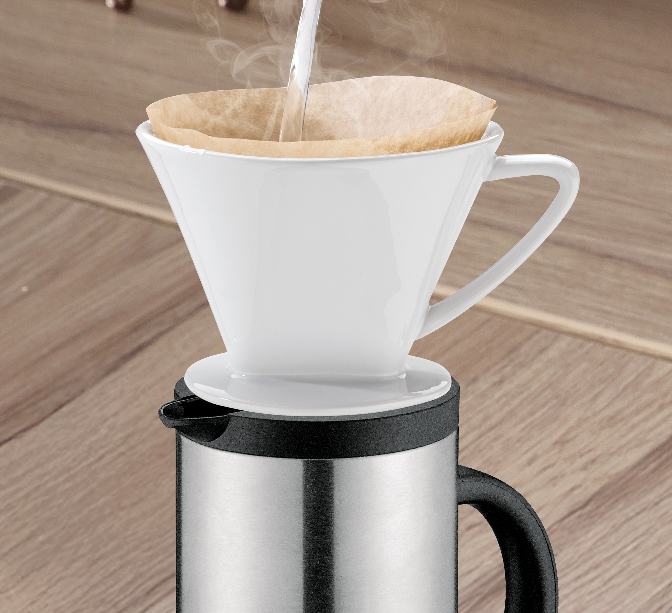 Isolierkanne Firenze 1 Liter Edelstahl matt