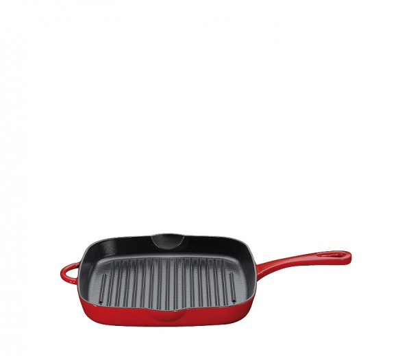 Grillpfanne mit Griff rot 26 x 26 cm Provence