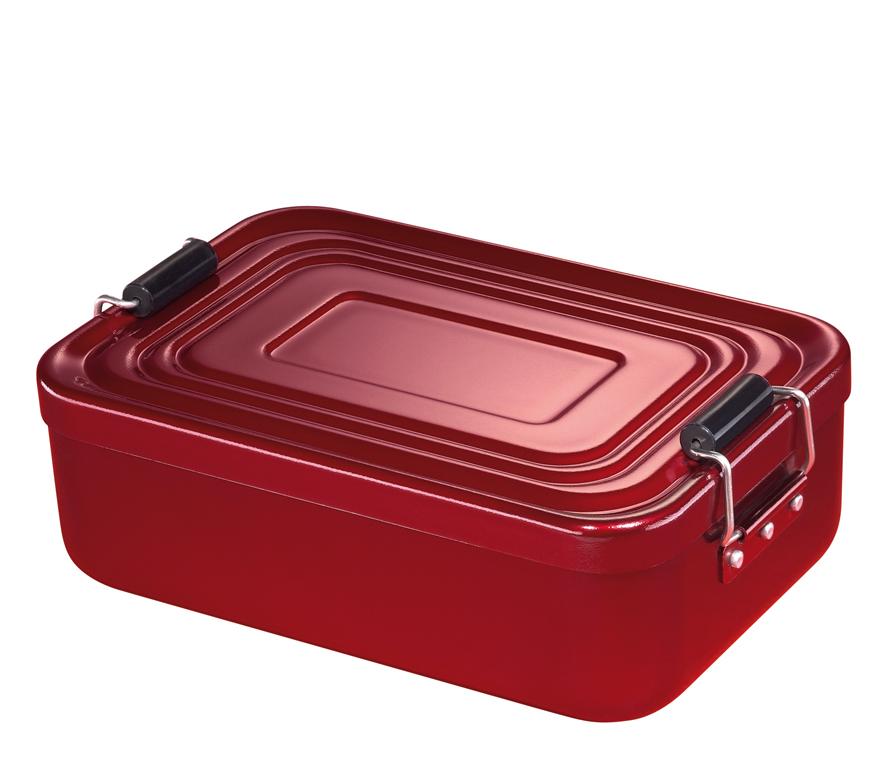 Lunch Box klein, Alu rot