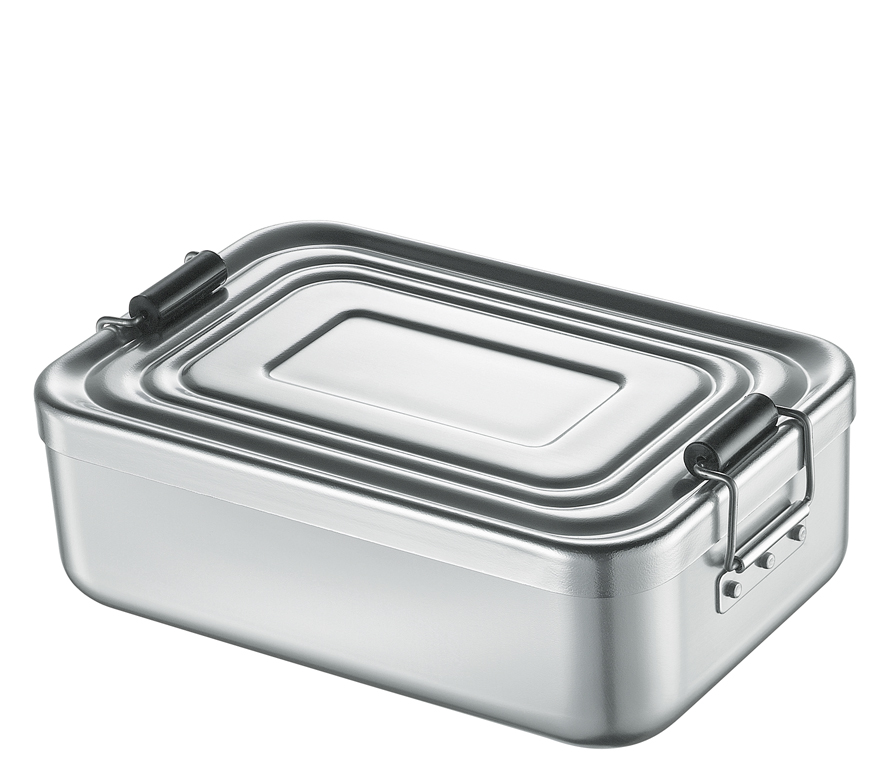 Lunch Box klein, Alu silber