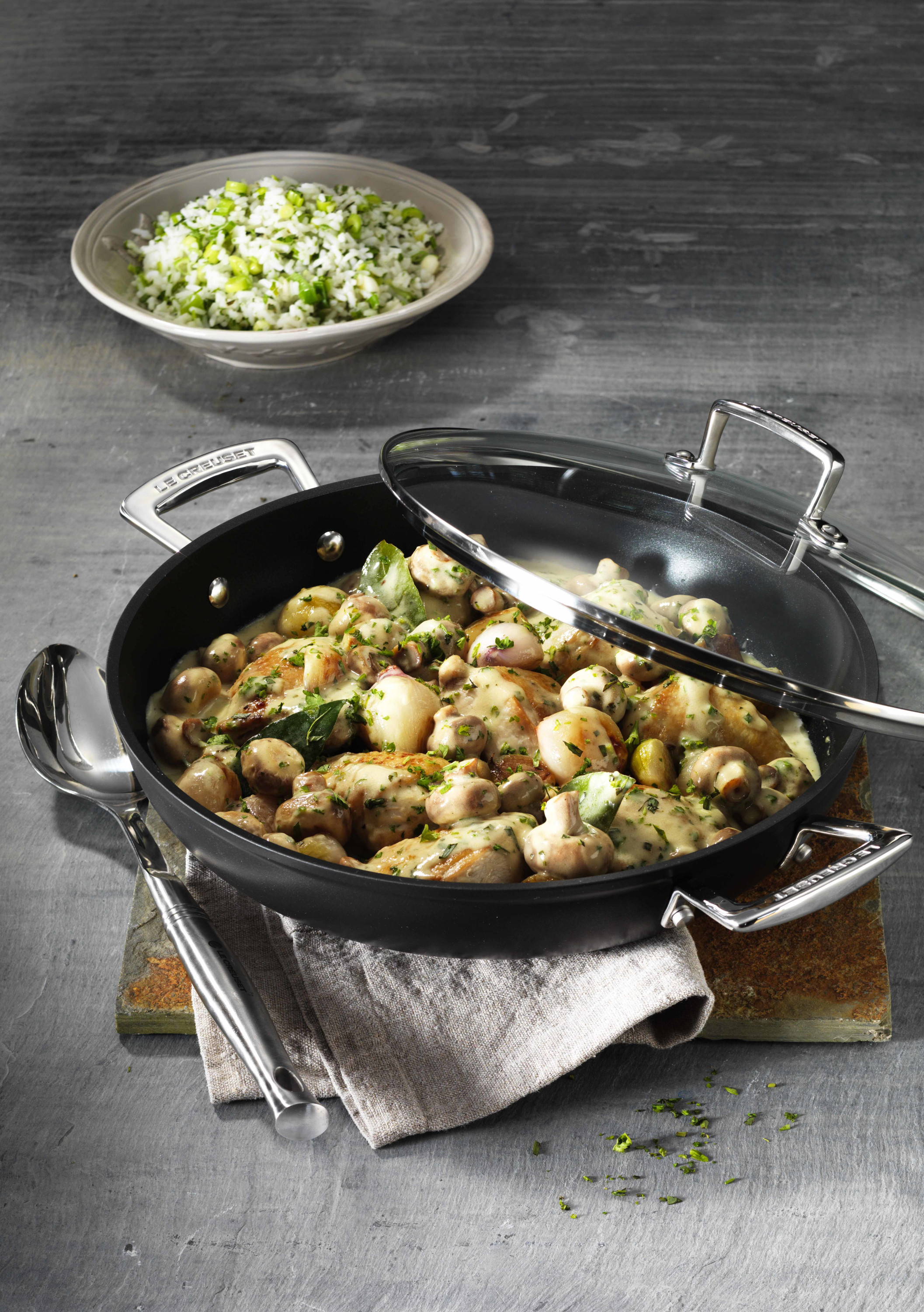 Profipfanne Alu-Antihaft 28 cm Ø mit Deckel