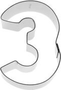 Zahl 3 Ausstecher 6 cm