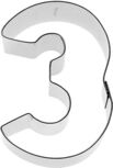 Zahl 3 Ausstecher 6 cm