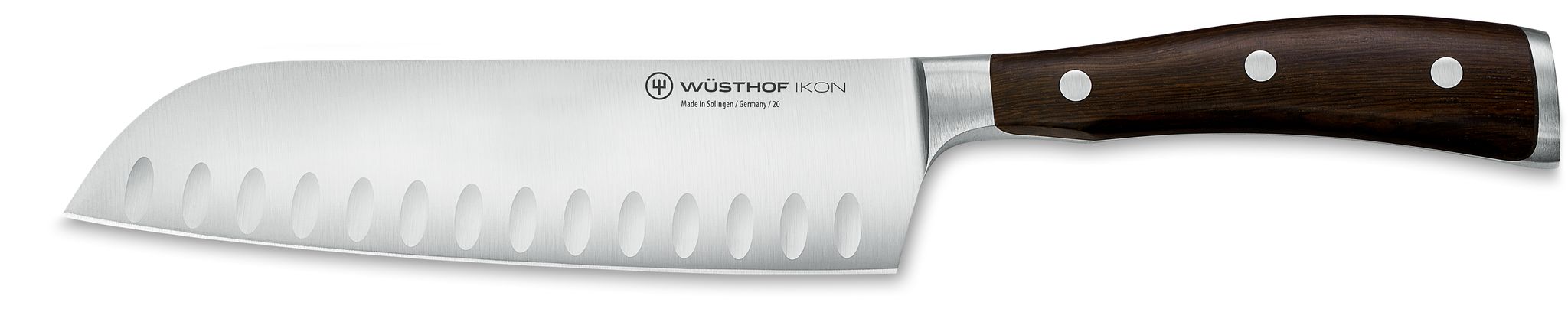 Ikon Santoku mit Kullenschliff 17 cm