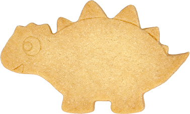 Stegosaurus Ausstecher mit Innenpr&auml;gung 10 cm