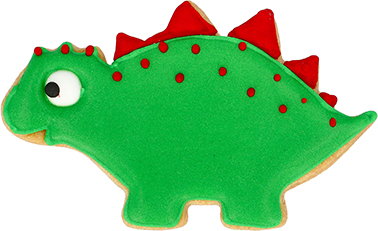 Stegosaurus Ausstecher mit Innenpr&auml;gung 10 cm