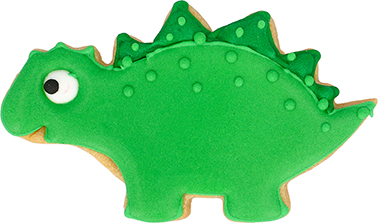 Stegosaurus Ausstecher mit Innenpr&auml;gung 10 cm