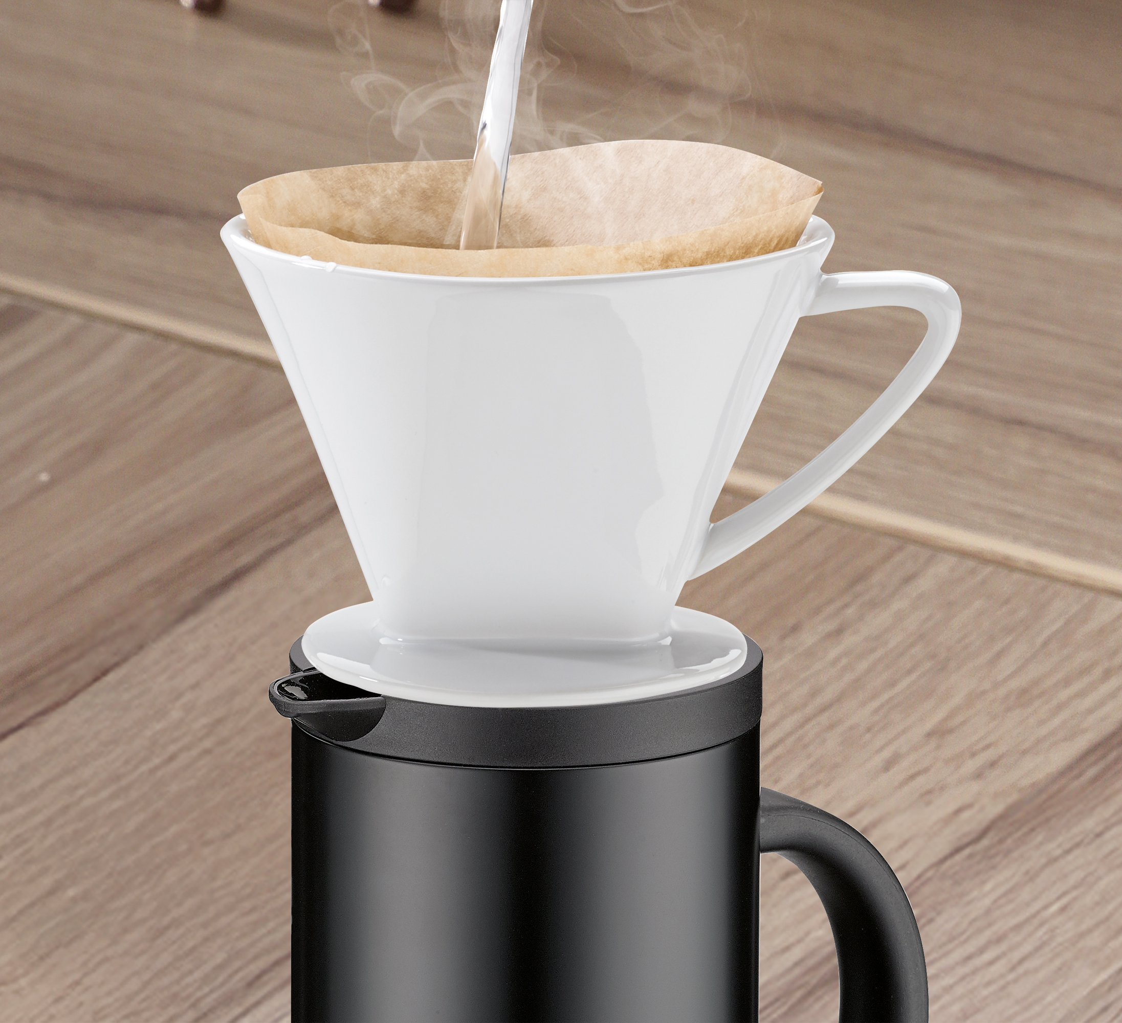 Isolierkanne Firenze 1 Liter schwarz matt